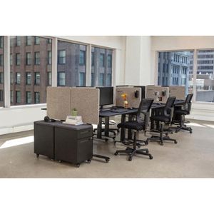 Produktbild für Tischtrennwand Luxor RCLM-BP-MG-160, grau