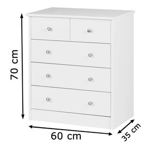 Produktbild für Kommode Wohnling Prue WL1.339, weiß