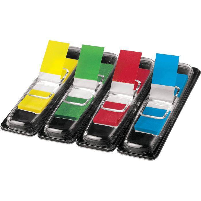 Sigel Haftmarker Z-Marker HN495 transparent Folie beschriftbar 4 x 36 Streifen farbsortiert