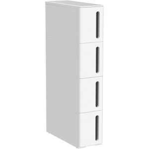Produktbild für Nischenregal Songmics KFR008G01, weiß, mit Rollen