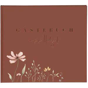 Produktbild für Gästebuch Goldbuch 50043 Blütenliebe, bordeaux