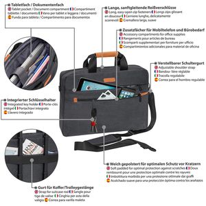 Produktbild für Laptoptasche Pedea Elegance Pro, schwarz