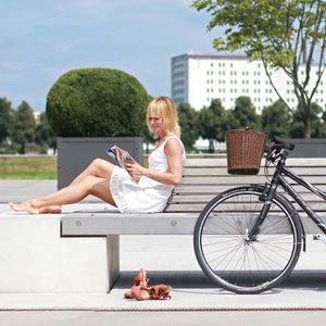 Produktbild für Fahrradkorb KLICKfix Strucutra, braun, Kunststoff, 16 l