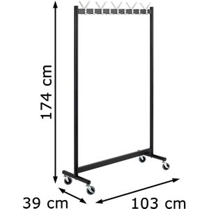 Produktbild für Garderobenständer Haku-Möbel Pat 18, schwarz