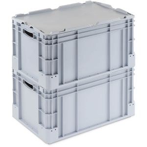 Produktbild für Eurobox Alpha-Paletten Silverline, grau, 60 Liter