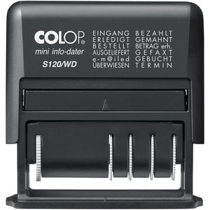 Produktbild für Datumstempel Colop Mini S120/WD, rot/blau, selbstfärbend
