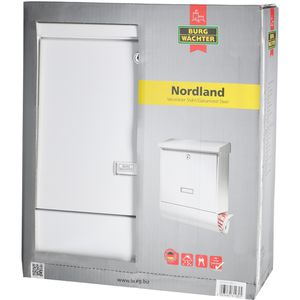 Produktbild für Briefkasten Burg-Wächter Nordland Set 20867, weiß, aus Stahl