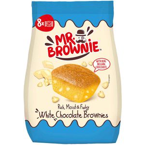 Kuchen Mr.Brownie White Chocolate, mit Schokoladenstückchen