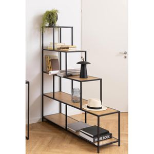 Produktbild für Bücherregal AC-Design Seaford, schwarz / wildeiche