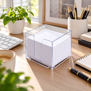 Produktbild für Zettelbox Böttcher-AG Premium, glasklar, 9,6 x 9,6 cm
