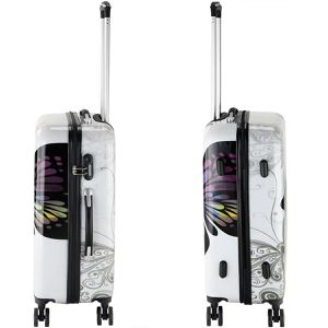 Produktbild für Koffer Monzana Butterfly, weiß, 4-teilig