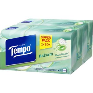 Produktbild für Taschentücher Tempo Balsam mit Mandelöl und Aloe Vera, Duo Box