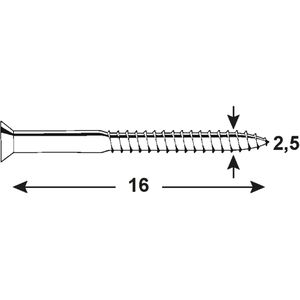 Produktbild für Holzschrauben Connex KY3062516, Messing