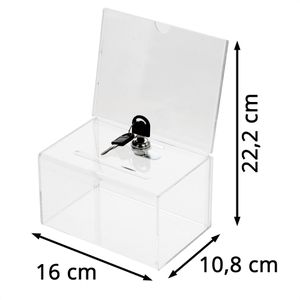 Produktbild für Spendenbox Böttcher-AG Premium, Acryl, transparent, glasklar