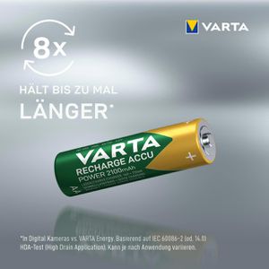 Produktbild für Akku Varta Recharge Power 56706, 1,2 V, 2100 mAh