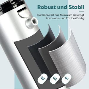 Produktbild für Bodenhülse Sekey US19, silber, Ø 32 - 52 mm