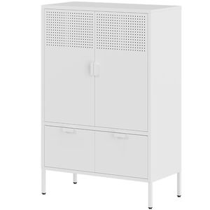 Highboard FlexiSpot CB10B-Hybrid, weiß aus Metall
