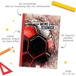 Produktbild für Zeugnismappe Trötsch 80821N, Fussball, A4