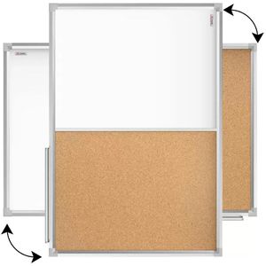 Produktbild für Kombitafel ALLboards CO129, 2 in 1, braun / weiß