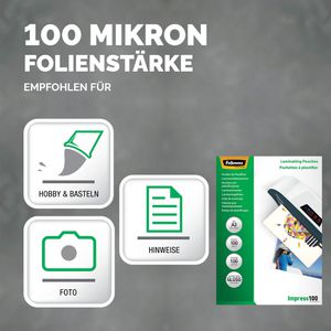 Produktbild für Laminierfolien Fellowes 53512, DIN A3