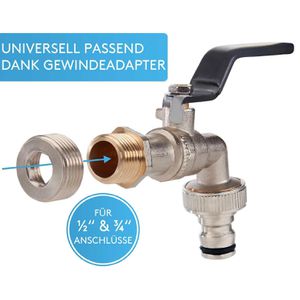 Produktbild für Auslaufventil Bächlein b1913, Hebelgriff anthrazit, Messing