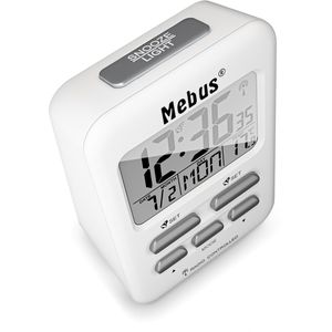 Produktbild für Wecker Mebus 25800, weiß, digital