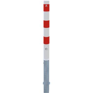 Produktbild für Absperrpfosten Schake 489FB+2, 2 Ösen, rot/weiß, aus Metall