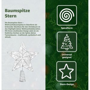 Produktbild für Christbaumspitze TK-Gruppe 98402, glitzernd, silber