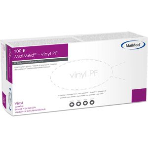 Produktbild für Einmalhandschuhe MaiMed Vinyl PF, transparent, 100 Stück