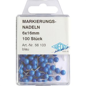 Produktbild für Markierungsnadeln Wedo 56103, blau