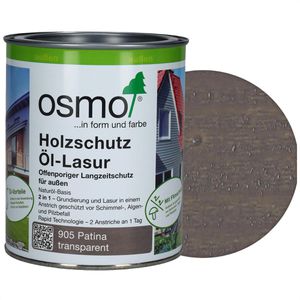 Osmo Holzlasur Holzschutz Öl-Lasur, 0,75l, außen, 905 patina