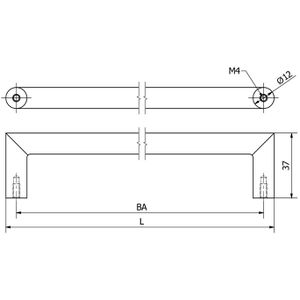 Produktbild für Möbelgriffe SO-TECH E11, silber, aus Edelstahl