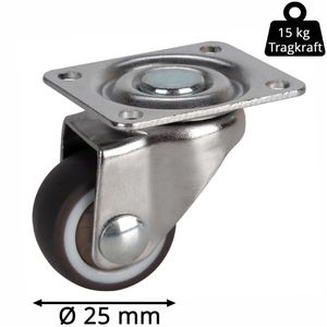 Produktbild für Möbelrolle Dörner+Helmer 790510, mit Anschraubplatte