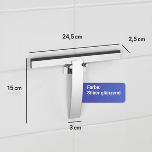 Produktbild für Duschabzieher Wenko Badezimmerwischer Gela, Metall