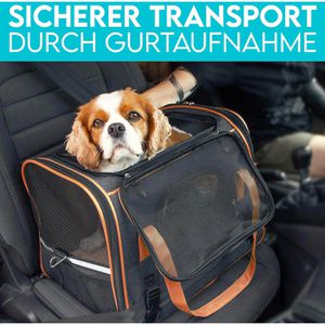 Produktbild für Tiertransportbox HUND-IST-KÖNIG Gr. S, aus Stoff