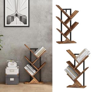 Produktbild für Bücherregal Vicco Fyrk, schwarz / dunkelbraun