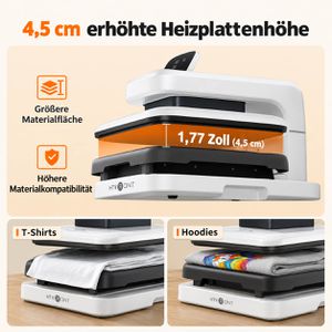 Produktbild für Transferpresse HTVRONT Auto Heat Press 2 Digit, weiß
