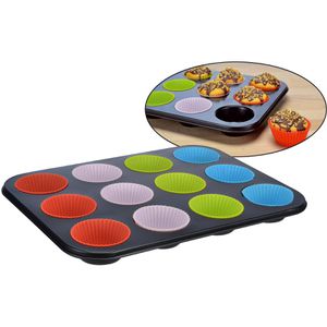 Produktbild für Backform Böttcher-AG für 12 Muffins, aus Stahl