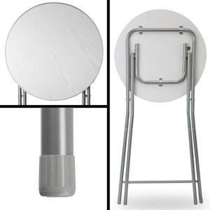 Produktbild für Stehtisch CASARIA 108092, grau, Ø 60 cm, klappbar