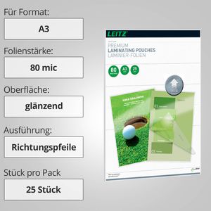 Produktbild für Laminierfolien Leitz 7486 iLAM UDT, DIN A3