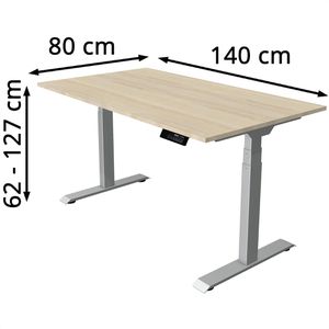 Produktbild für Schreibtisch Kerkmann Move 1 stable, ahorn / silber