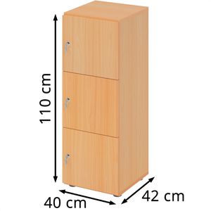 Produktbild für Schließfachschrank Hammerbacher 234L3, buche