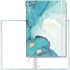 Notizbuch paper&you Smaragd Gold, 6616-5, blau, A5+