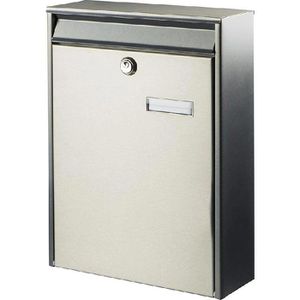 Produktbild für Briefkasten Burg-Wächter Berlin 3777 NI, silber, aus Edelstahl
