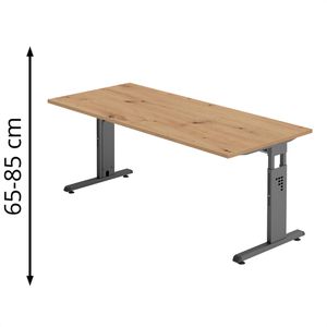Schreibtisch Hammerbacher O-Serie asteiche / graphit
