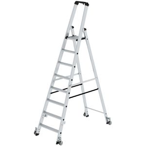 Produktbild für Stehleiter MUNK 41108, nivello-Leiterfüße, mit Plattform