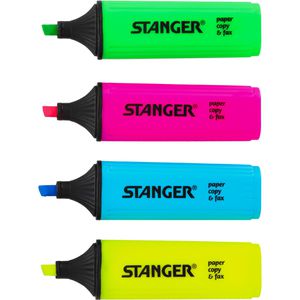Textmarker Stanger fluorescent, 4 Stück