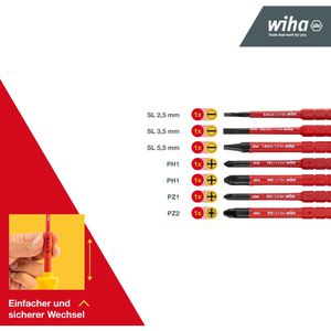 Produktbild für Schraubendreher Wiha BitSet slimVario, 41232, Set