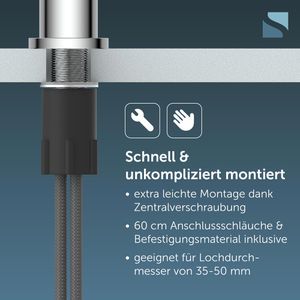 Produktbild für Küchenarmatur Schütte Cornwall Spiralfeder, chrom