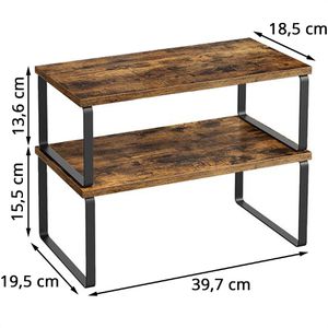 Produktbild für Küchenregal Songmics KCS200X01, braun, 2er Set